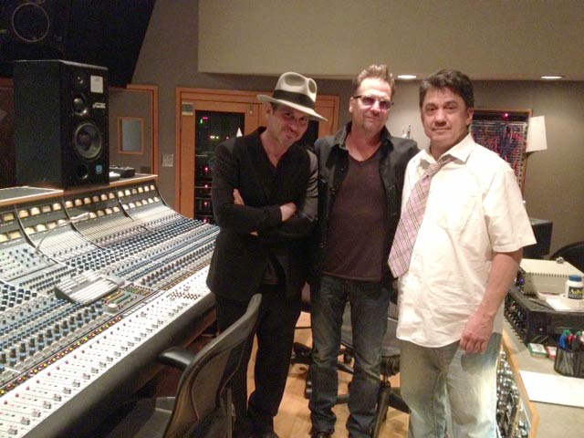 Brian Kraft, Jimi Petulla, Niko Bolas in Studio B at Capitol Studios