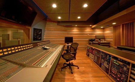 Control Room in Clear Track Studios