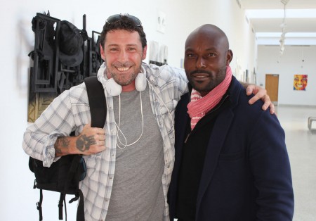 Film Connection apprentice Brian Kennedy with Jimmy Jean-Louis of Heroes