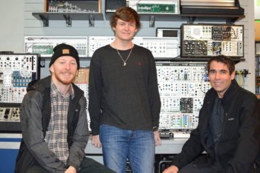 Recording Connection students Grainger Weston, Zach Kattawar and mentor Jeramy Roberts
