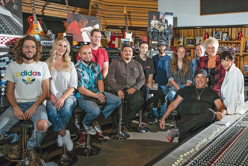 Chris Lord-Alge with Recording Connection students at Mix L.A Studios