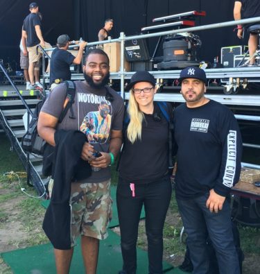 RC grad Alexa Cooper with A$AP Rocky's FOH Manager and DJ