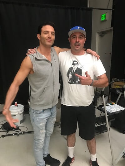 Anthony Marks and Gabe Gottstein on the Doucheaholics set